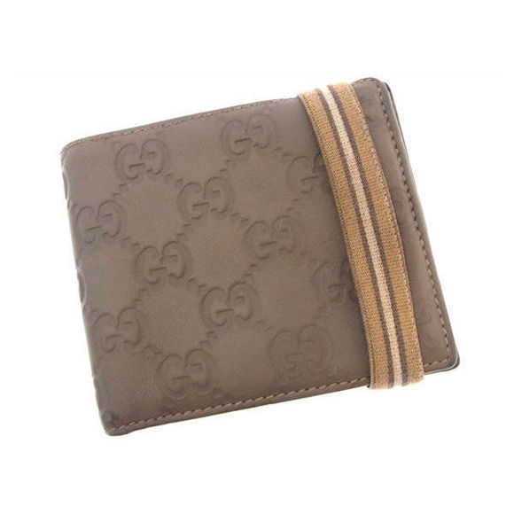 Gucci Band Sherry Wallet Beige Gray - Picture 1 of 6